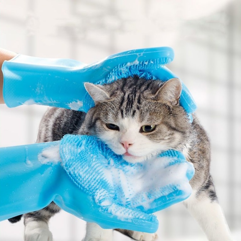 Soft Silicone Pet Grooming Glo - đánh giá và giá Rubber Glove Cleaning
